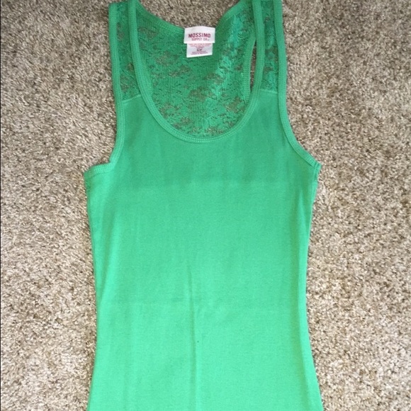Long green tank top.