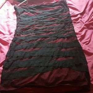 Strapless mini dress