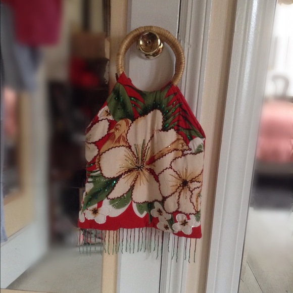 Bamboo handle bag🌺 - Picture 1 of 4