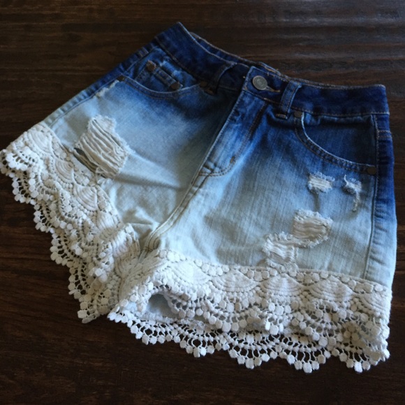 Ombré Jean Shorts