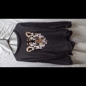 Forever 21 crew neck sequences sweater