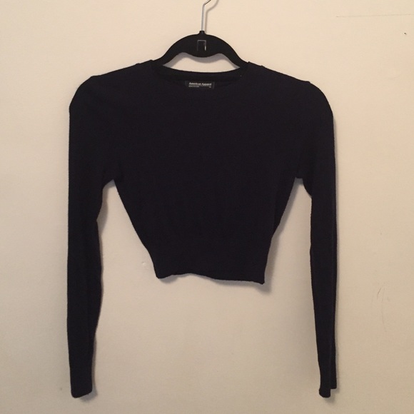 Navy American apparel cropped sweater - Picture 1 of 1