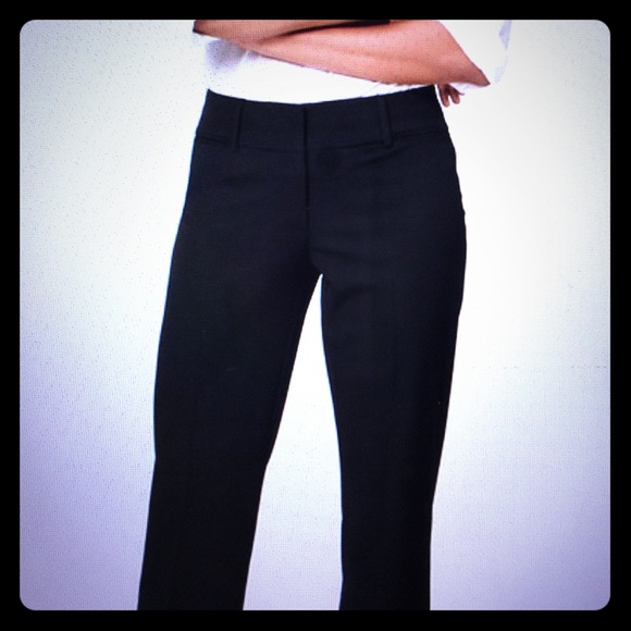 LOFT Black Custom Stretch Julie Fit Teousers Sz 10