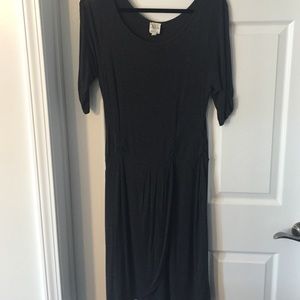 Knee length heather gray dress from Anthropologie