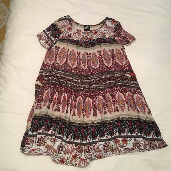 Patterned baby doll tunic