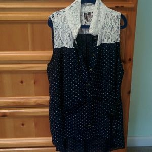 Light high low tank top