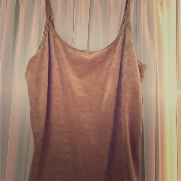 Gold BCBG velour tank