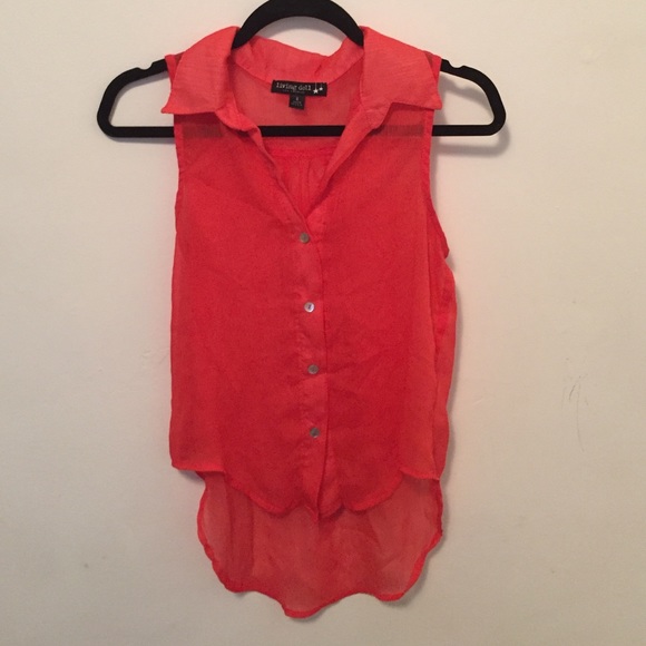 Living Doll LA sheer sleeveless blouse - Picture 1 of 3