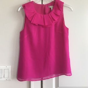 Pink chiffon J crew top