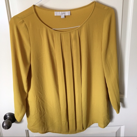 Ann Taylor Loft mustard yellow top