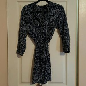 Blue and black dress