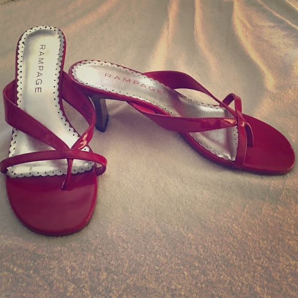 Red Rampage Kitten Heels