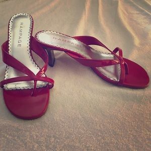 Red Rampage Kitten Heels