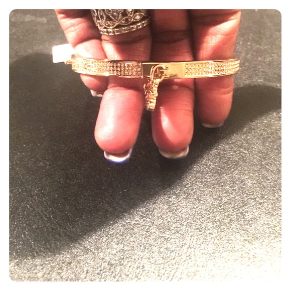 Gold Coach white stone bracelet w/new tags