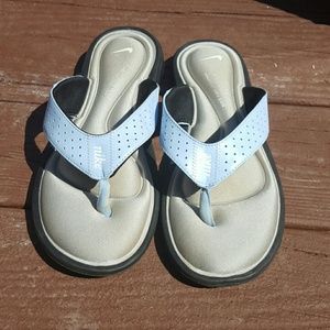 Sky blue Nike sandals