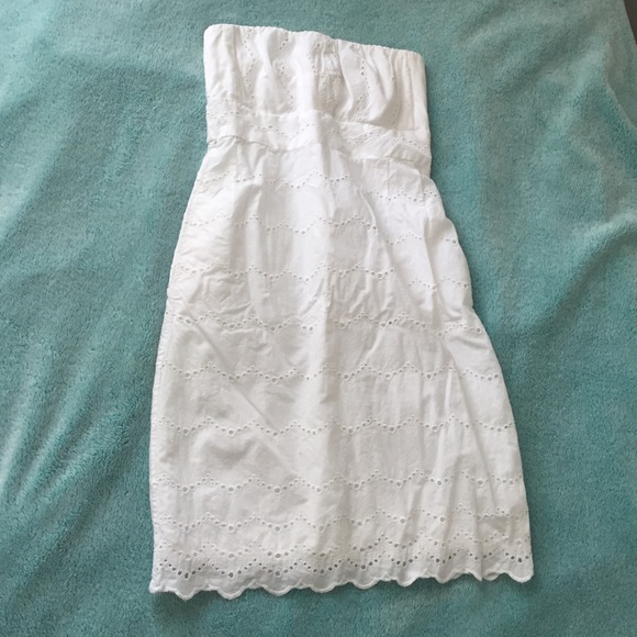 Strapless J. Crew Eyelet Dress