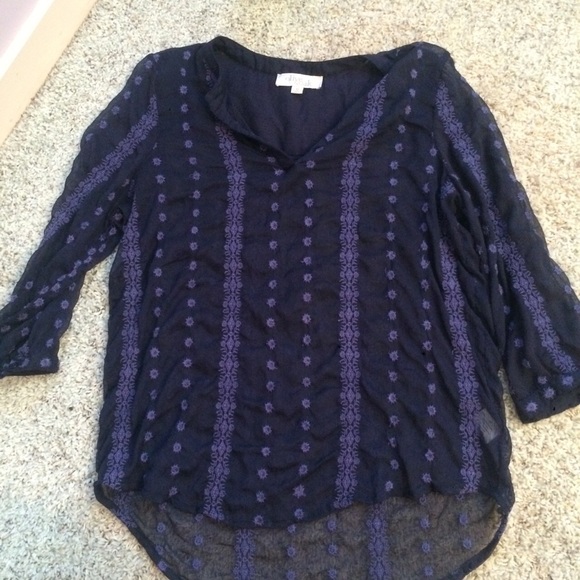 Navy See through shirt - Picture 1 of 1