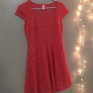 No boundaries coral dress