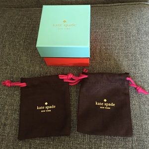 Kate Spade Watch box and 2 jewelry dust bags