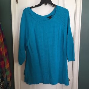 Blue tunic sweater