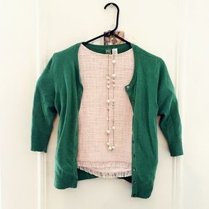 Nordstrom Kelly Green Crop Cardigan