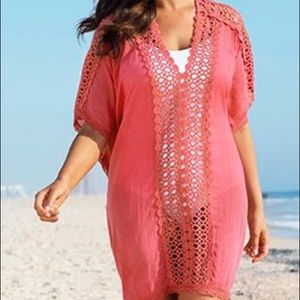 Gorgeous coral/pink tunic cover up