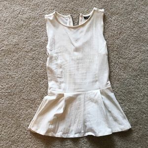 Top Shop, off white peplum top. Worn once.