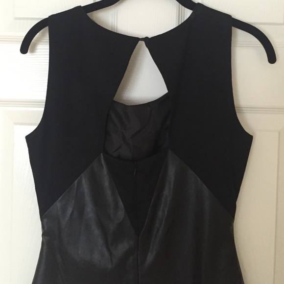 Black Faux Leather Dress - Picture 2 of 3