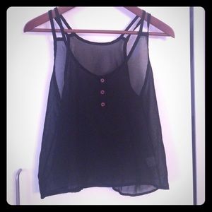 Black sheer top