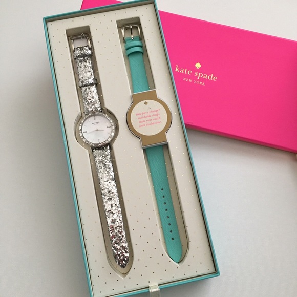 kate spade Accessories - Kate Spade Glitter Crystal Watch Set w/ extra band
