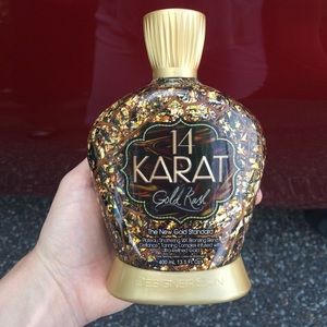 14 karat gold rush tanning lotion