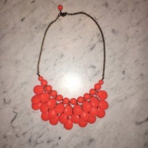 Orange statement necklace