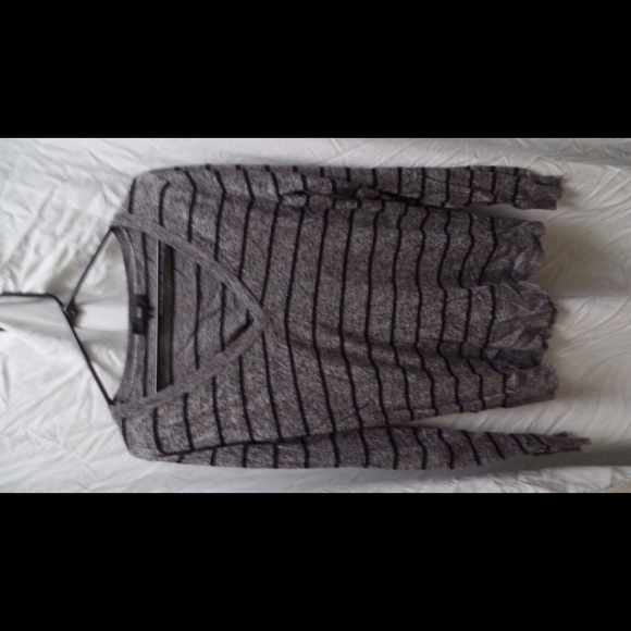 Striped grey and black sweater