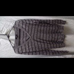 Striped grey and black sweater