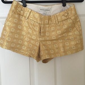Gold Pattern Banana Republic Shorts
