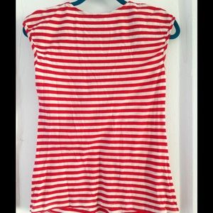 Anthropologie Tops - Anthropologie Red Bouquet of Stripes Tee GUC Anthropologie Tops - Anthropologie Red Bouquet of Stripes Tee GUC