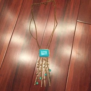 Turquoise gold chain necklace