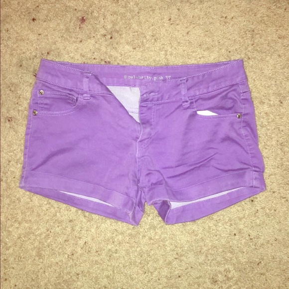 Purple short shorts