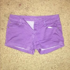 Purple short shorts