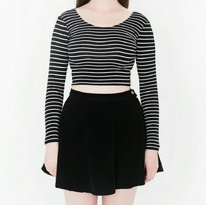 Black Corduroy Circle Skirt