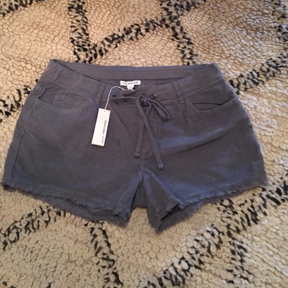 NWT James Perse Grey Corduroy Drawstring Shorts