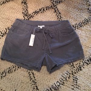 NWT James Perse Grey Corduroy Drawstring Shorts