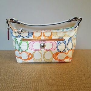 Coach multicolor mini hobo