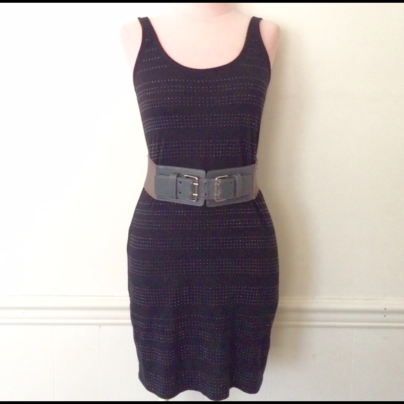 Sexy black Express dress w/ bead embellishments