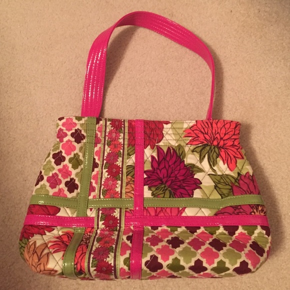 Pink and Green Vera Bradley Purse - Picture 2 of 5