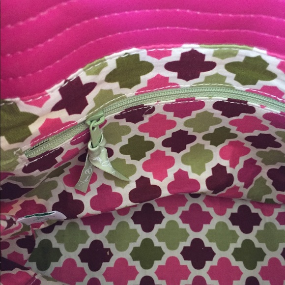 Pink and Green Vera Bradley Purse - Picture 4 of 5