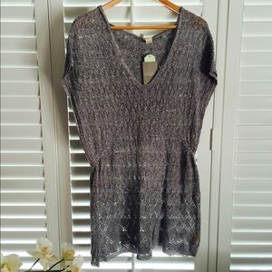 Anthropologie knitted pullover w/ hood