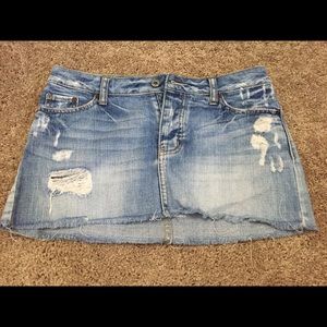 American Eagle Distressed Denim Skirt