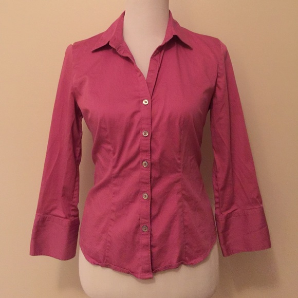 Pink button up blouse