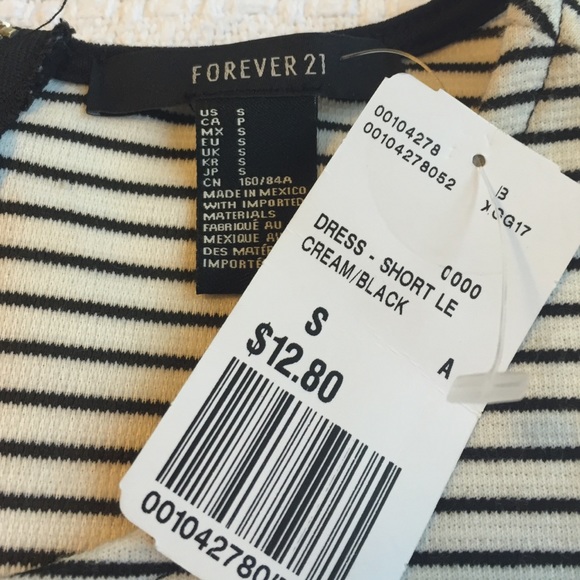 NWT Forever 21 body con mini stripe dress - Picture 2 of 3